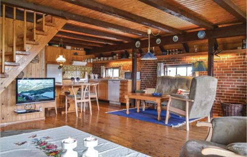 Χώρος καθιστικού στο Holiday Home Hvide Sande 34