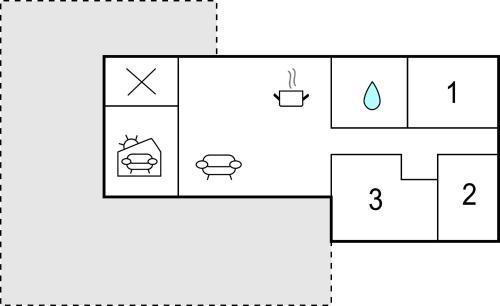 an image of a block diagram of a house at Lovely Home In Roslev With Wifi in Roslev