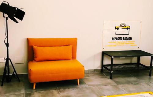Posezení v ubytování GARAGE47 Storica Officina Meccanica LOFT B&B iN PIENZA