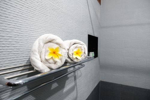 TV a/nebo společenská místnost v ubytování Vidi Boutique Hotel