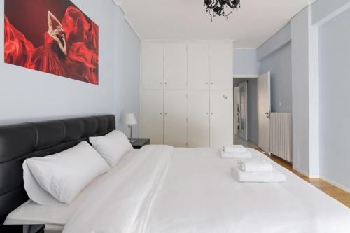 Posteľ alebo postele v izbe v ubytovaní Spacious and Modern Flat for 4