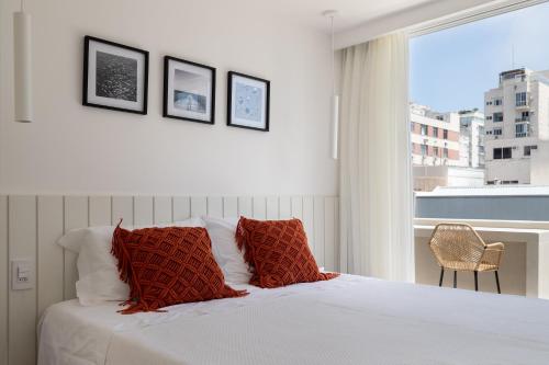 Ένα ή περισσότερα κρεβάτια σε δωμάτιο στο Cobertura - Nª Senhora da Paz