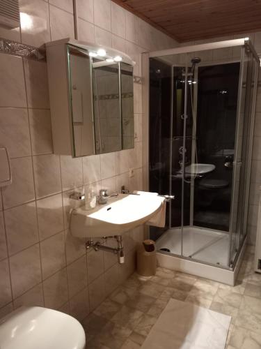 Kúpeľňa v ubytovaní Apart Panoramablick