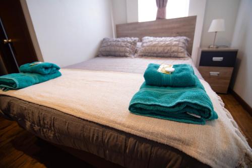 Hotel La Casa Temucoにあるベッド