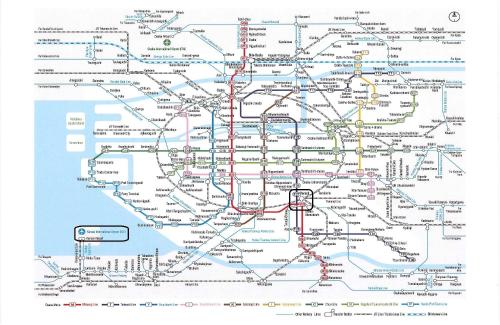 a map of the london tube at Miyako City Osaka Tennoji in Osaka