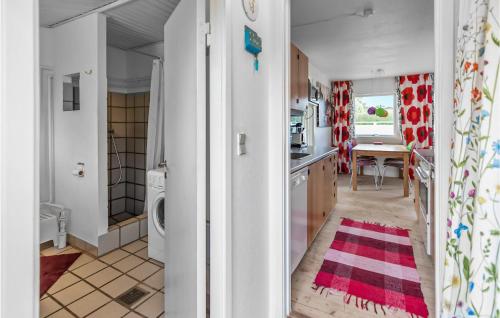 Venemose的住宿－Lovely Home In Slagelse With Wifi，厨房配有水槽和洗衣机