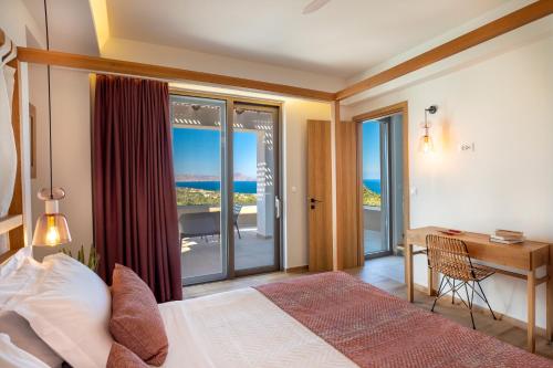 Posteľ alebo postele v izbe v ubytovaní Rethymno Villas