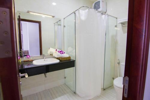 Phòng tắm tại Căn hộ hướng biển - khách sạn San Hô Vũng Tàu