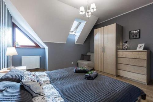 Ένα ή περισσότερα κρεβάτια σε δωμάτιο στο Apartament 6 w centrum 5 min od Krupówek, Parking