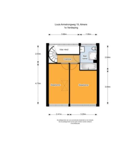 a floor plan of a house at Family house next to train and close to Amsterdam and Schiphol in Almere