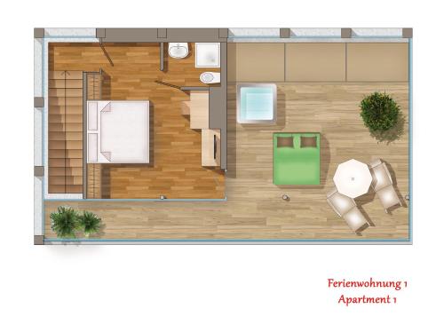 a drawing of a floor plan of a room at Villa Alvarium in Schenna
