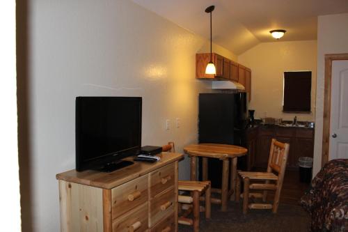 A television and/or entertainment center at 4K Lodges