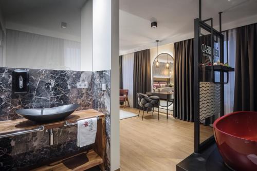 Koupelna v ubytování Design Hotel Winterrot
