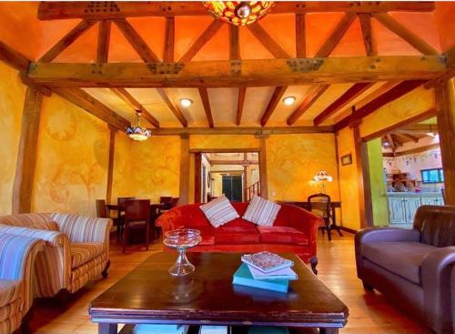 Χώρος καθιστικού στο Hacienda San Juan de La Vega