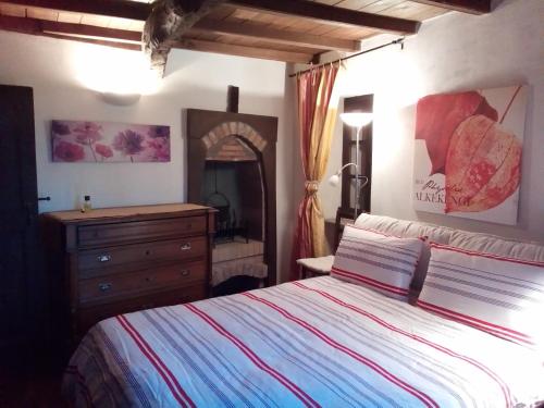 Postelja oz. postelje v sobi nastanitve Altes Backhaus in Maranzana