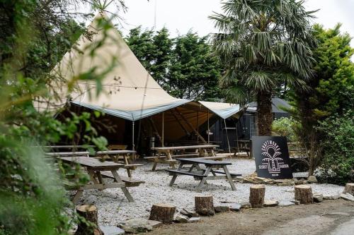 Κήπος έξω από το Honeycomb Lodge - Holiday Home 5 min from Padstow