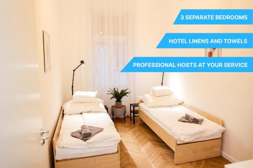Free Parking - Central 3 bedroom apartment for 6 guests - AC, Wi-Fi, Self check in-out, Professional hosts 1055 Budapest, 15 Szent István körút kép - 3