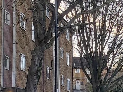 a large brick building with trees in front of it at Heronsgate GH009 in Abbey Wood