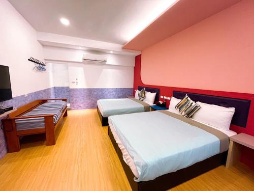 Una cama o camas en una habitación de Nian Nian Bungalow