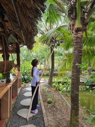 Phuc Sinh Homestayにある庭