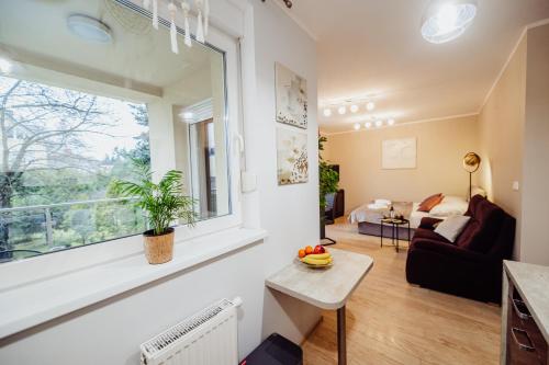 Posezení v ubytování Apartament Zielona 11
