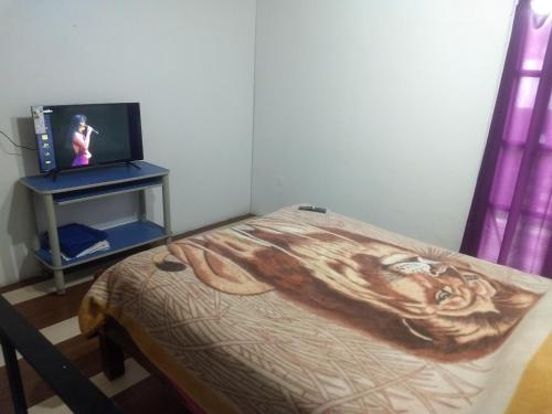 Una cama o camas en una habitación de Duplex San Rafael Mendoza