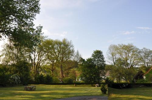 a park with a bench in the grass at Weinberg 12 in Fehring