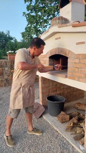 Gril dostupný pro hosty v bed and breakfast