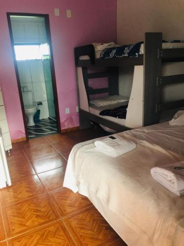 Katil atau katil-katil dalam bilik di Hotel Fazenda VCP