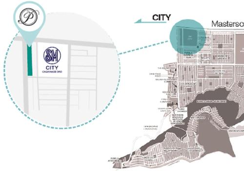 a map of the city of melbourne and a marker map at Prima at Primavera City, CDO in Cagayan de Oro