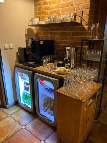 Hotel Via Ironiaにあるキッチンまたは簡易キッチン