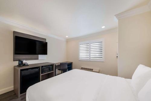 Un ou plusieurs lits dans un hébergement de l'établissement Comfort Inn Gilroy