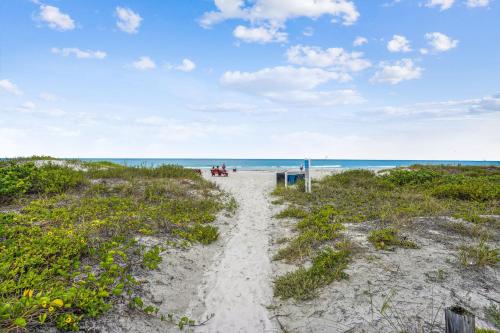 a path through the sand at the beach at Bayshore Yacht & Tennis 409 - Premier in Clearwater Beach