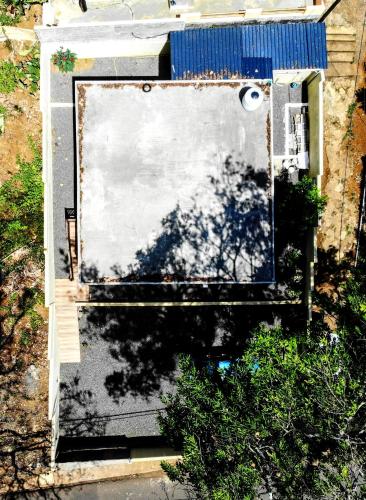an open door of a building with a shadow of a tree at Sunrise View villa in Bois-des-Amourettes