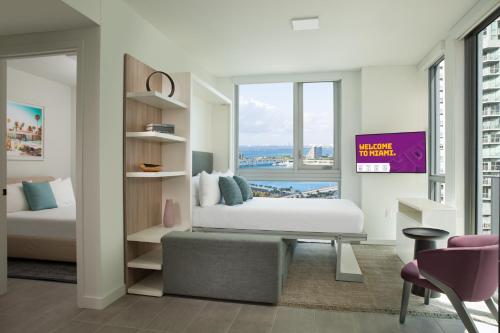 Posezení v ubytování YOTEL Miami