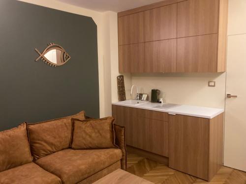 Majoituspaikan Apartament Drochaczyński keittiö tai keittotila