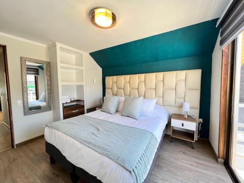 Postel nebo postele na pokoji v ubytování Spazios Apart Hotel Reñaca