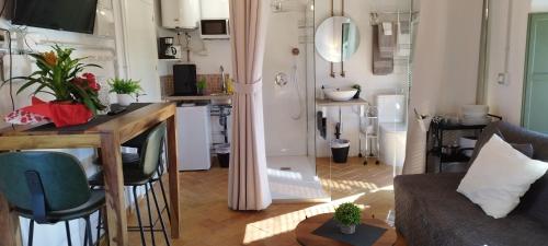 Zimmer mit Küche und Wohnzimmer in der Unterkunft Corredera Travel 5 in Córdoba