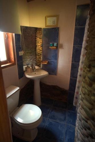 a bathroom with a toilet and a sink at Hotel-Camping Takha Takha in San Pedro de Atacama