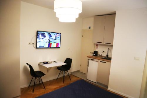 Kuchyň nebo kuchyňský kout v ubytování Room Nada
