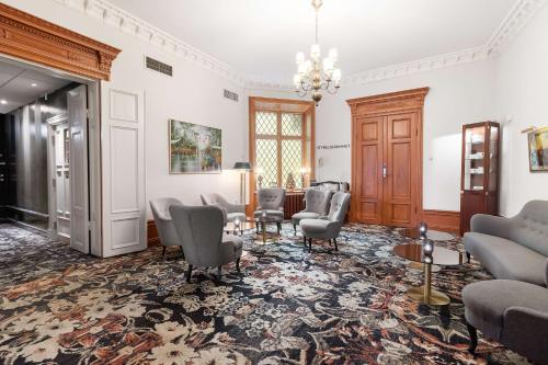 a salon with chairs and a waiting room at Best Western Hotel Baltic in Sundsvall