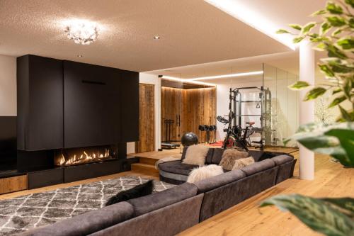 Ruang duduk di Chalet Villa Carolina