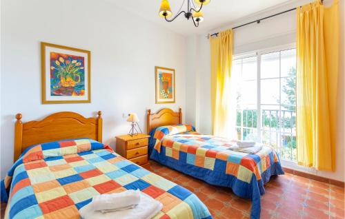 Vuode tai vuoteita majoituspaikassa Beautiful Apartment In Alcaucn With Wifi