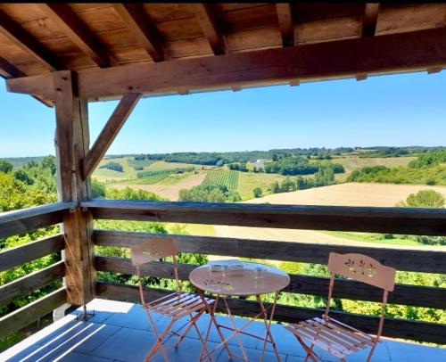 A balcony or terrace at B&B Chez Odile