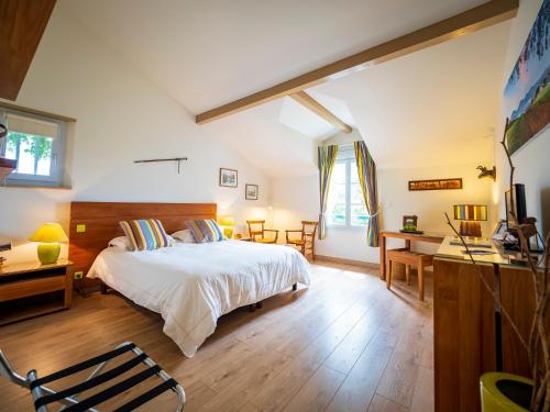 Postel nebo postele na pokoji v ubytování Maison d'hôte Iparra- Pays Basque