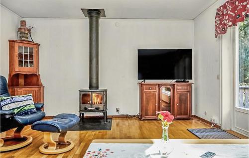 TV a/nebo společenská místnost v ubytování Cozy Home In Henån With Sauna