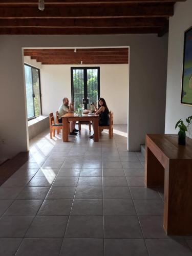 Posezení v ubytování Casa Camino a las Pozas