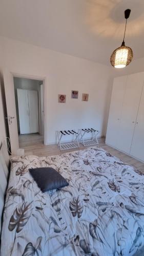 a bedroom with a large bed in a room at Casachris in Meda