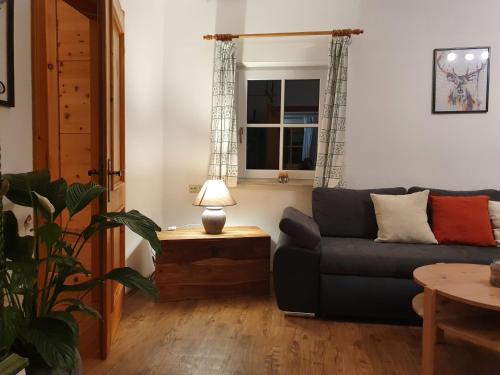 Χώρος καθιστικού στο Ferienwohnung Leuner