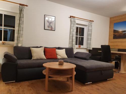 Χώρος καθιστικού στο Ferienwohnung Leuner